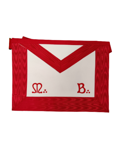 Tablier Maître Maçon M.B. REAA (Rite Ecossais Ancien et Accepté) Cuir GLFF ( Grande Loge féminine de France)