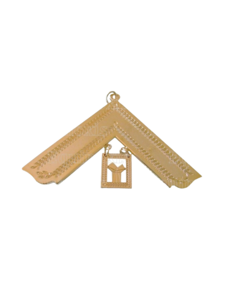 Bijou Passé Vénérable Maitre (équerre + Pythagore) Doré (2) Branche Symétrique