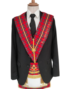 Sautoir / Collier Passé Vénérable RSE (Rite Standard d'Ecosse) Brodé au nom de la Loge 2