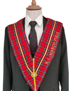 Sautoir / Collier Passé Vénérable RSE (Rite Standard d'Ecosse) Brodé au nom de la Loge