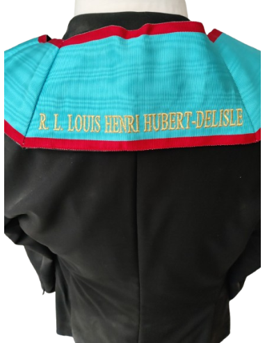 Sautoir V.M. Brodé Machine Brodé au nom de la Loge (Rite Ecossais Ancien et Accepté)