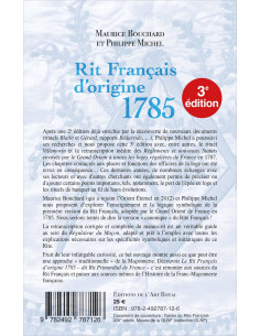 Rit Français d’origine 1785 dit Rit Primordial de France (Maurice Bouchard & Philippe Michel) (vendu par Eosphoros) 2