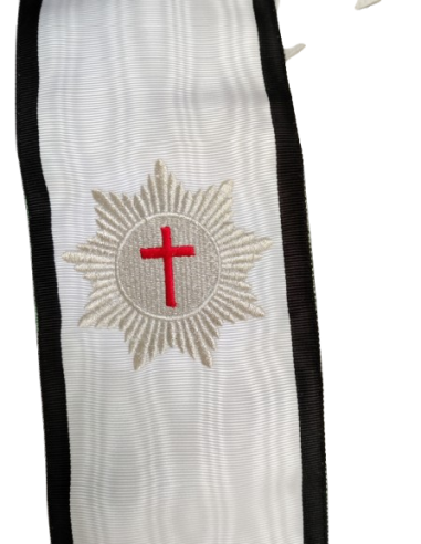 Baudrier de Chevalier du Temple Réversible avec Bijoux brodés