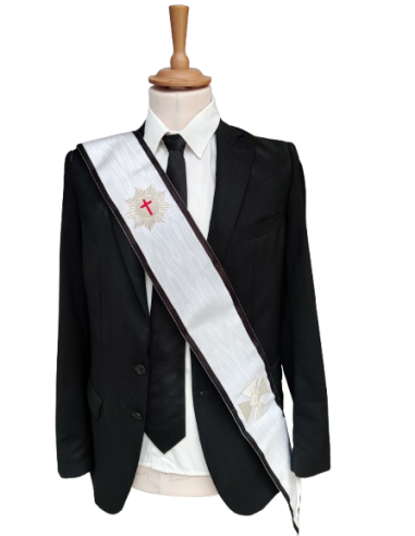 Baudrier de Chevalier du Temple Réversible avec Bijoux brodés