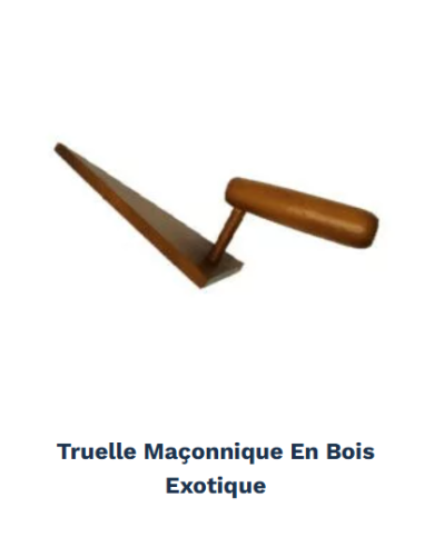 Truelle maçonnique en Bois