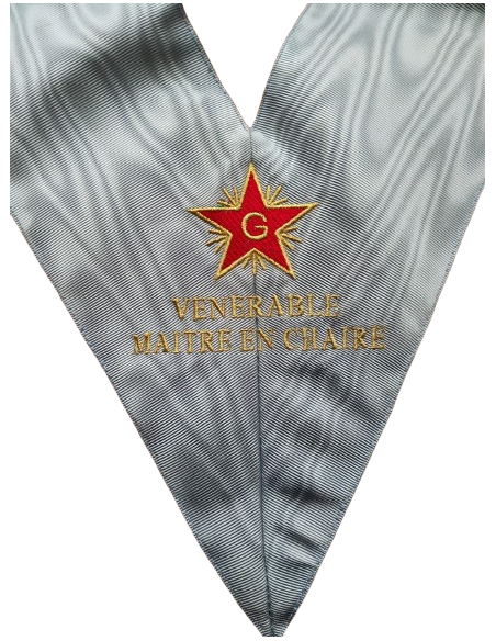 Sautoir de Vénérable Maitre en Chaire RF (Rite Français) GLNF