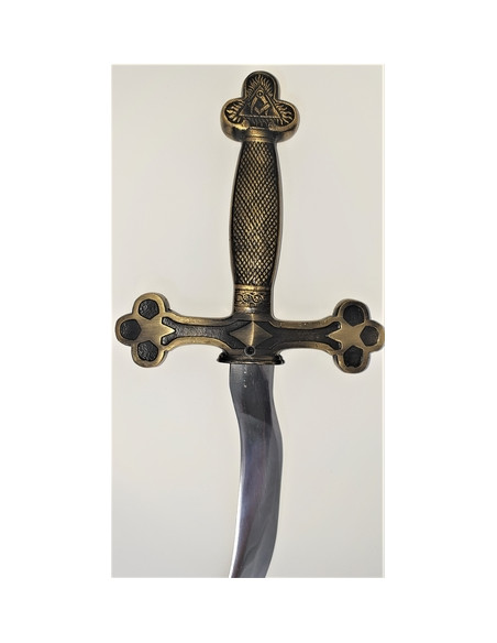 Épée Dorée Flamboyante avec fourreau