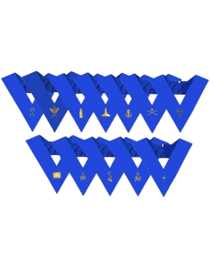 Sautoir / Collier d'Officier RY 12 pièces (Rite York)