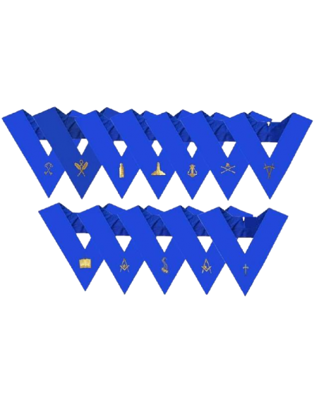 Sautoir / Collier d'Officier RY 12 pièces (Rite York)