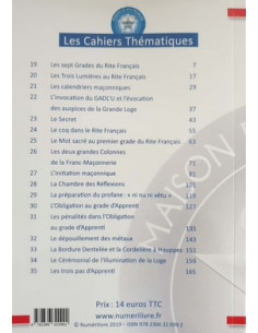Cahier thématique Apprenti N°2 RF (Rite Français) 2