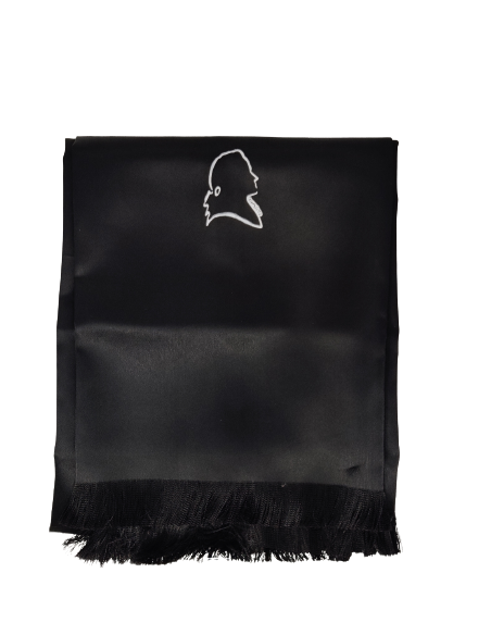 Echarpe soie noire Willermoz