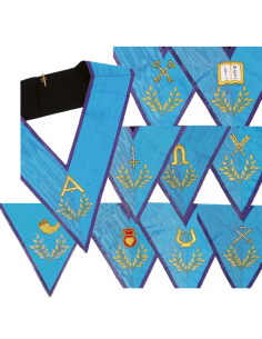 Sautoirs / Colliers d'Officier RAPMM (Rite A Primitif Memphis Misraim) lot de 10 Pieces