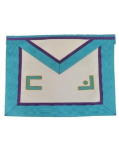 Tablier Cuir Maitre RAPMM (Rite Ancien Primitf Memphis Misraim)