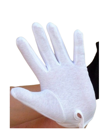 Gants Blancs Coton Antiglisse