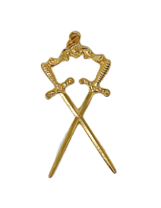 Bijou d'officier Maitre des Cérémonies Doré ou Garde intérieur