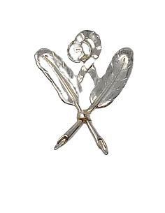 Bijou d'officier de Secrétaire Argent