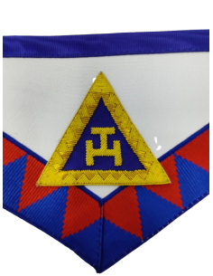 Tablier de Grand Officier de l'Arche Royale (Cuir) triangle fond bleu