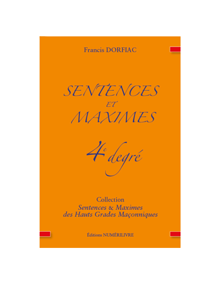 Sentences et Maximes au 4e degré  ( Francis DORFIAC ), vendu par Eosphoros